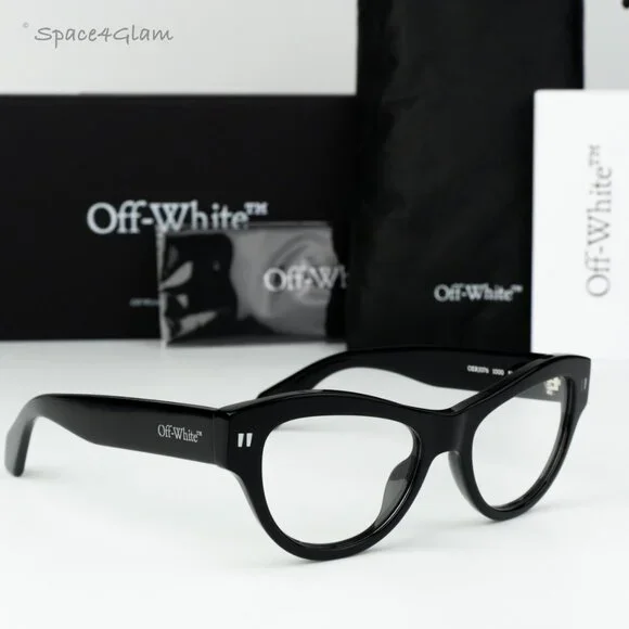 Off-White Men Eyeglasses Black Square OERJ076 STYLE 76 1000 NEW AUTHENTIC - Picture 3 of 8